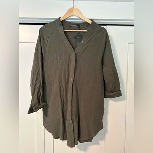 Auxa green shirt dress